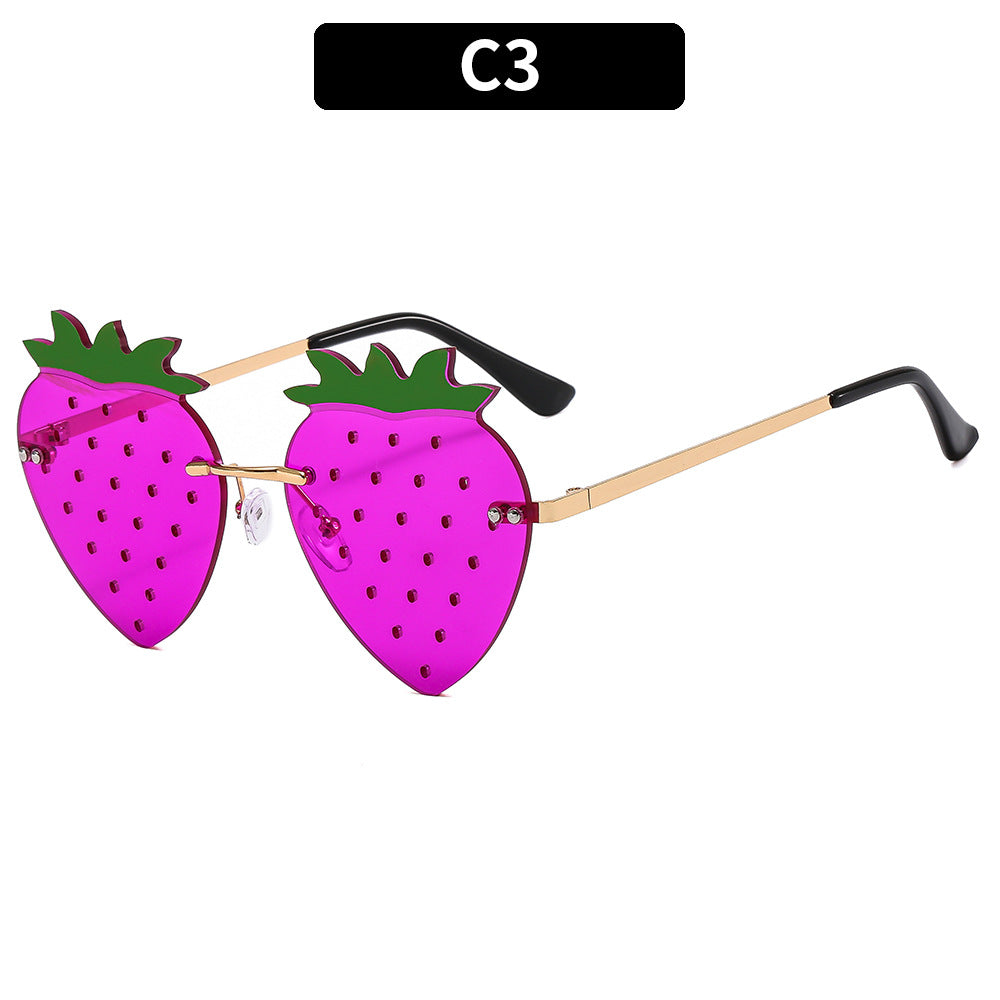 Wholesale PC Frameless Strawberry Ladies Sunglasses